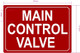 HPD MAIN CONTROL VALVE SIGN