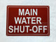 NYC MAIN WATER SHUT OFF SIGN