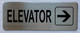ELEVATOR RIGHT ARROW SAFETY SIGN