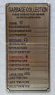 NYC GARBAGE COLLECTION COMPLIANCE SIGN