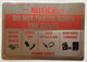 NOTICE DO NOT THROW DOWN THE INCINERATOR CHUTE COMPLIANCE SIGN