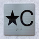 NYC ELEVATOR STAR C FLOOR SIGN