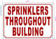 NYC SPRINKLERS THROUGHOUT BUILDING SIGN