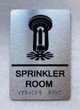 NYC SPRINKLER ROOM SIGN WITH RAISED LETTERS