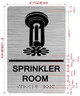 FD SPRINKLER ROOM SIGN WITH RAISED LETTERS