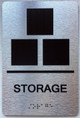 STORGE SAFETY SIGN WITH RAISED LETTERS
