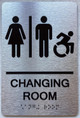 HPD CHANGING ROOM ACCESSABLE SIGN WITH RAISED LETTERS