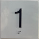 Elevator floor floor 1 /jamb plate 1st floor  letters/Image & Grade 2 Braille - Includes Red Adhesive pad for Easy Installation (white, Tacticle ) - The Sensation line