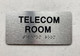 NYC TELECOM ROOM SIGN WITH RAISED LETTERS