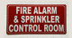 NYC FIRE ALARM & SPRINKLER CONTROL ROOM SIGN