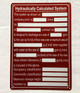 FD HYDRAULIC CALCULATED SYSTEM SIGN