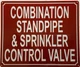HPD COMBINATION STANDPIPE AND SPRINKLER CONTROL VALVE SIGN