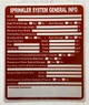 FD SPRINKLER SYSTEM GENERAL INFO SIGN