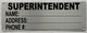 NYC JANITOR NAME/ADDRESS HPD SIGN