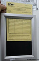 NYC HPD CERTIFICATE OF INSPECTION VISITS IN FRAME SIGNS