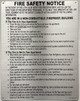 NYC HPD LOBBY: FIRE SAFETY NOTICE - FIRE PROOF SIGNS