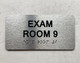 EXAM ROOM COMPLIANCE SIGNS WITH RAISED LETTERS (EXAM ROOM 9)