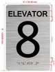FD ELEVATOR NUMBER (ELEVATOR 8) SIGN