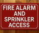 FD FIRE ALARM AND SPRINKLER ACCESS SIGN