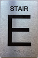 FD FLOOR NUMBER SIGN WITH RAISED LETTERS THE PARK AVE LINE (STAIR E)