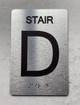 FD FLOOR NUMBER SIGN WITH RAISED LETTERS THE PARK AVE LINE (STAIR D)