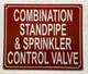 HPD COMBINATION STANDPIPE AND SPRINKLERCONTROL VALVE SIGN