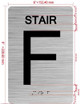 NYC FLOOR NUMBER SIGN WITH RAISED LETTERS THE PARK AVE LINE (STAIR F)