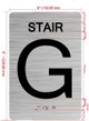 FD FLOOR NUMBER SIGN WITH RAISED LETTERS THE PARK AVE LINE (STAIR G)