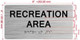 NYC RECREATION AREA SIGN WITH RAISED LETTERS  THE PARK AVE LINE