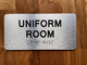 HPD UNIFORM ROOM SIGN WITH RAISED LETTERS