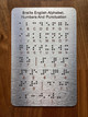 NYC BRAILLE ALPHABET & WORDS BOARD WITH STURDY RAISED DOTS