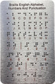 FD BRAILLE ALPHABET & WORDS BOARD WITH STURDY RAISED DOTS