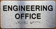 ENGINEERING OFFICE SAFETY SIGN WITH RAISED LETTERS