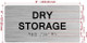 NYC DRY STORAGE SIGN WITH RAISED LETTERS
