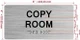 FD COPY ROOM SIGN WITH RAISED LETTERS