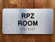 RPZ ROOM SAFETY SIGN / REDUCED PRESSURE ZONE SAFETY SIGN WITH RAISED LETTERS