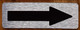 ARROW SAFETY SIGN WITH RAISED LETTERS/IMAGE