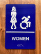 HPD RESTROOM SIGN RAISED LETTERS