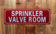 NYC SPRINKLER CONTROL VALVE SIGN