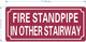 HPD FIRE STANDPIPE IN OTHER STAIRWAY SIGN