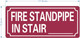 HPD FIRE STANDPIPE IN STAIR BLANK SIGN