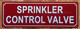 SPRINKLER VALVE ROOM COMPLIANCE SIGN