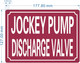 NYC JOCKEY PUMP DISCHARGE VALVE SIGN