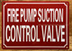 HPD FIRE PUMP SUCTION CONTROL VALVE SIGN