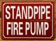 HPD STANDPIPE FIRE PUMP SIGN