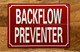 FD BACKFLOW PREVENTER SIGN