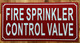 HPD FIRE SPRINKLER CONTROL VALVE SIGN