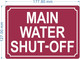 NYC MAIN WATER SHUT-OFF SIGN