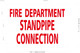 HPD FIRE DEPARTMENT STANDPIPE CONNECTION STICKER/DECAL