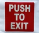 NYC PUSH TO EXIT STICKER/DECAL SIGN
